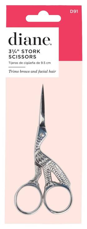 Diane 824703011572 Stork Scissors For Eyebrows Silver 3.75 1 Count Pack Of