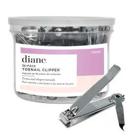 D909 Diane Stainless Steel Straight Edge Toenail Clipper With Fold Out File F