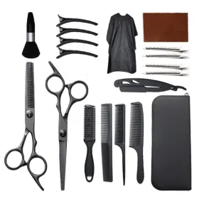 9101095bk Donwell 19 Pcs Pro Hair Cutting Scissors Set Professional Haircut Kit For Salon