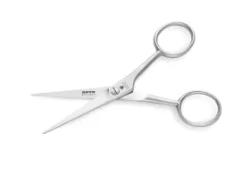 Dovo 045284006344 Shave Ready Stainless Steel Moustache Scissor Finely-serrated Cutting Edge