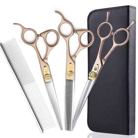 Dream Reach B07ytpklhn 7 Inches Professional Pet Grooming Scissor 440c Japanese Steel Straight And Cu