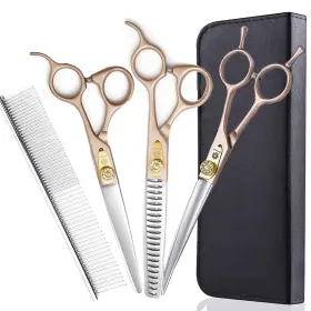 Dr-010 Dream Reach 7 Inch Professional Pet Grooming Scissor 440c Japanese Steel Straight And Curv