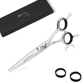 Gf001-silver-flat Drgskl Hair Cutting Scissors Professional Barber Shears For 6 Inch Shar