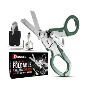 0001 Duncel Dyn Pro 6-in-1 Multifunctional Trauma Shears Foldable - Stainless Steel Medical S