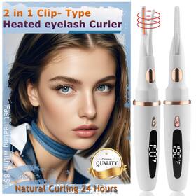 Dust2oasis 607606613827 Heated Eyelash Curlers - 2 In 1 Clip- Type Lash Curler Best Seller Ele