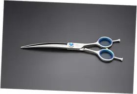 E-one Hair Products 6974332680077 Professional Shear Scissors For Pet/dog Grooming 7 7.0 Inch Curved Blue Diamond