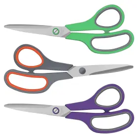 Scissor001 Eekedo 3 Pack All Purpose Scissors 8.3 Inch Stainless Steel Scissor With Ergonomic Soft