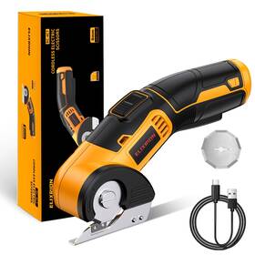 Elixrion Rc-4ct Cordless Electric Scissors Rotary Cutter With 2 Blades 4v 2000mah Rechargea