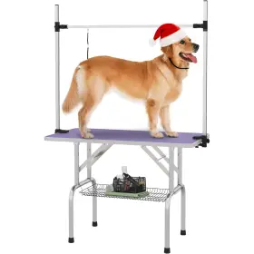 Epikoib 744173159393 Pet Dog Grooming Table Foldable Stainless Steel Drying Up