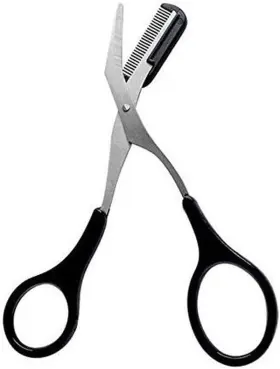 Ericotry 445042721798 Professional Precision Eyebrow Trimmer Scissors With Comb And Non Slip