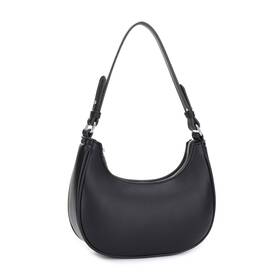 Evve Sm60105-10 Shoulder Bag For Women Small Underarm Purse Accented With Silver Hardware