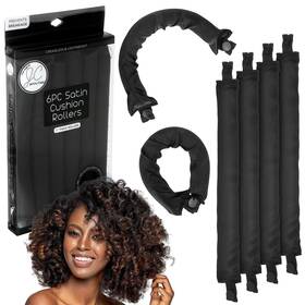 Expressions Jc1609 Jenny Capp 6pc Satin Cushion Hair Rollers 1 Inch Thick - Super Soft Accessories F