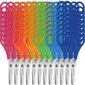 Ezzgol 797006434853 96 Pack 5ft Safety Blunt Tip Kids Scissors 6 Assorted Colors For Cutting Regu