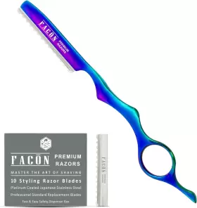 Fac N Razors 313086033047 Professional Hair Styling Thinning Texturizing Cutting Razor 10 Replacem