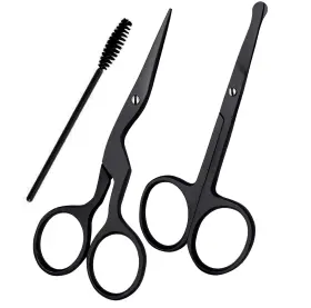 Fam-012 Famco Beauty Eyebrow Scissors For Women And Men Grooming Lash With Curved