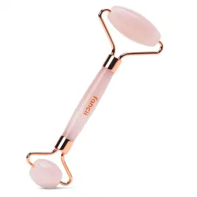 Fancii 672468000702 Rose Quartz Facial Roller Massager For Face Eyes And Body - Gold