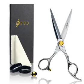 V-101-5.5 Fbo Pro Hair Scissors 5.5 440c Steel Fine Cut Smooth Motion Sharp Durable