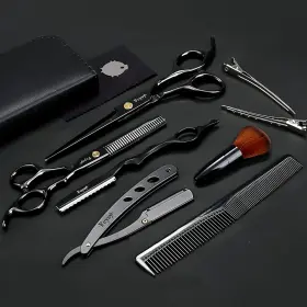 Fcysy 313037386321 Hair Cutting Scissors Thinning Shears Kit For Haircutting Professional Ba