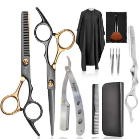 Usflfj002-eleven-gold Fcysy Professional Scissors For Hair Cutting Shears Kit Barber Hairdresser Sh