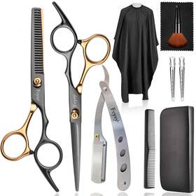 Fcysy Usflfj002-ten-gold Hair Scissors Barber Shears Set Professional Cutting Kit Haircut Thinn