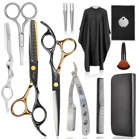 Usflfj003-thirteen-gold Fcysy Hair Scissors Thinning Shears For Cutting Professional Barber T