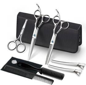 Fcysy Usflfj004-t-blue Professional Barber Shears Hair Scissors Kit Cutting