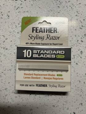 Feather 902470131511 Styling Razor 10 Standard Blades R-type Nib