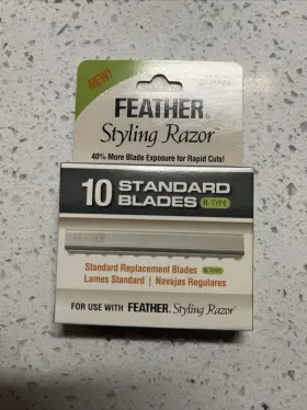 Feather 902470131511 Styling Razor 10 Standard Blades R-type Nib