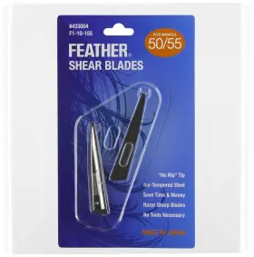 F110155 Feather Silver Scissors With Replaceable Blades Made In Japan Model F1 10 155