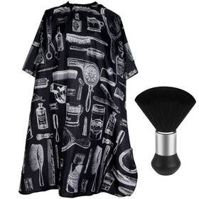 Febsnow 015705657992 Professional Hair Cutting Cape With Neck Duster Brush Salon Barber C
