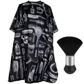Febsnow 015705657992 Professional Hair Cutting Cape With Neck Duster Brush Salon Barber C