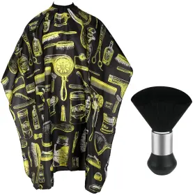 125-4050 Febsnow Professional Hair Cutting Cape With Neck Duster Brush Salon Barber C