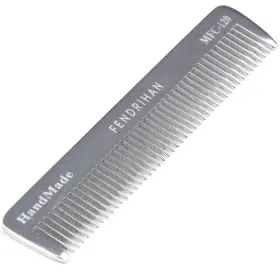 Fen-mfc-120 Fendrihan Small 4.6 Inch Sturdy Metal Fine Tooth Barber Pocket Grooming Comb