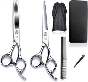 Fengchuns 445001847842 Hair Cutting Scissors And Thinning Kit 6.5 Inch Professional Salon