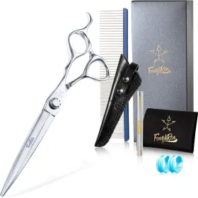 Qd-a6 Fengliren High-end Professional Dog Grooming Scissors Pet Shears 7 Inches Extr