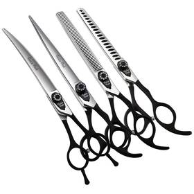 Fenice Peak 710436655858 7.0ftft Professional Dog Grooming Scissors Set With Black Non-slip