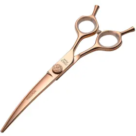 440c Fenice Peak 710436655988 Curved Dog Grooming Scissors Champagne Gold Stainless Steel