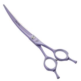 Fenice Peak 710436656190 Curved Dog Grooming Scissors With Violet Color Coating 440c Sta Inch