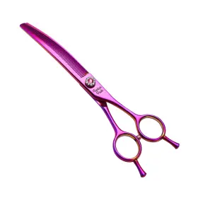 Fenice Peak 750226663670 Professional Dog Grooming Scissors Pet Curved Thinning ... Fast Ship