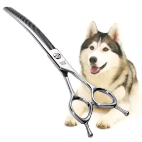 Fenice Peak 750226664424 Dog Grooming Shears Curved Thinning Scissors For Dogs And Cats Fa Fenice Peak 750226664424 Dog Grooming Shears Curved Thinning Scissors For Dogs And Cats Fa