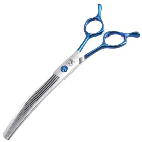 Fp-febsl-70qxt Fenice Peak Curved Thinning Shears Dog Grooming With Coating 440c Stainless S