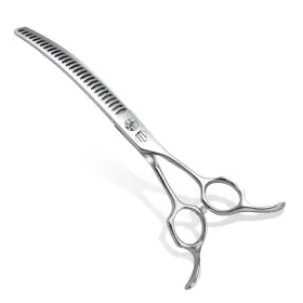 Fet-23 Fenice Totem Professional Curved Thinning Scissors For Dog Grooming 30-degree Curvature