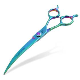 Fenice Totem Fts-14 Dog Grooming Scissors 7 Inch Straight Pet Shears Skeletonized Blade Made Of Japa