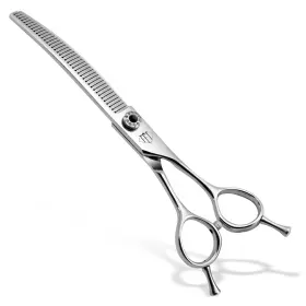 Wpp70 Fenice Totem Dog Grooming Scissors 7 Inch Pet Curved Chunker Shears Made Of Japanese 440c