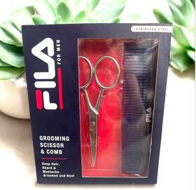 Fila Grooming 802875275619 Scissors And Comb Stainless Steel For Men New In Box