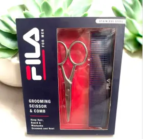 Fila Grooming 802875275619 Scissors And Comb Stainless Steel For Men New In Box