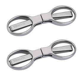 Firiker 706597688019 2pcs Folding Scissors Portable Stainless Steel Telescopic Cutter Safety Fold