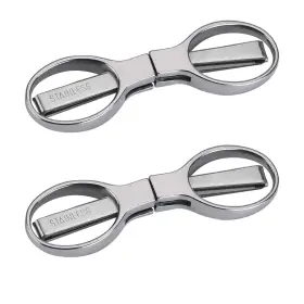 Firiker 706597688019 2pcs Folding Scissors Portable Stainless Steel Telescopic Cutter Safety Fold