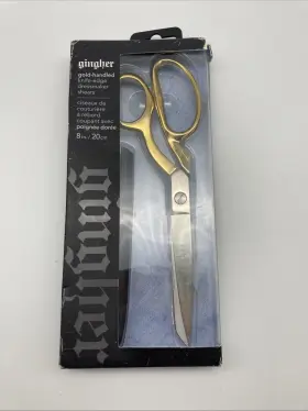 220780 Fiskars Gingher 8 Inch Goldhandle Knife Edge Bent Trimmers