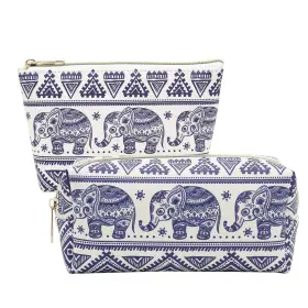 Cd-f002 Fitini 2 Pack Portable Makeup Bag Elephant Travel Small Zipper Cosmetic Bags